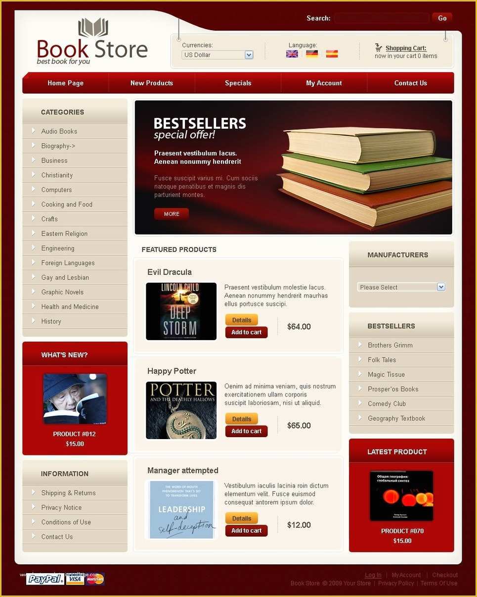  Book Store Website Templates Free Download Gambaran