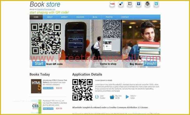 Free Website Templates for Book Publishing Of HTML5 Books Shop Template Download