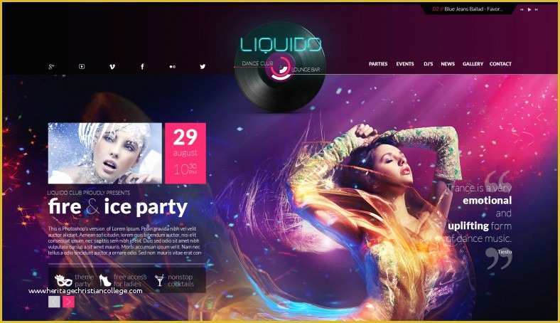 Free Website Templates for Dance Academy Of 14 Latest Night Club Website Templates