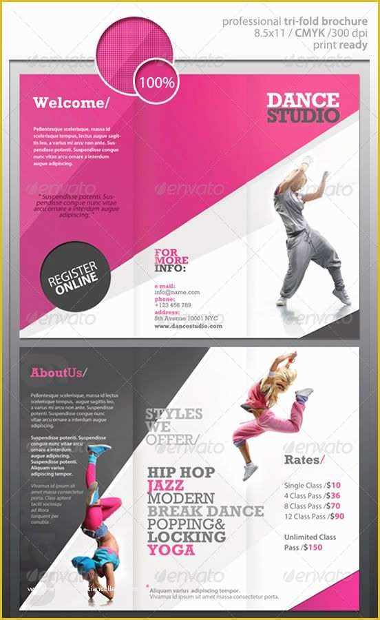 Free Website Templates for Dance Academy Of Dance Studio Brochure I Like It but Change the Pictures