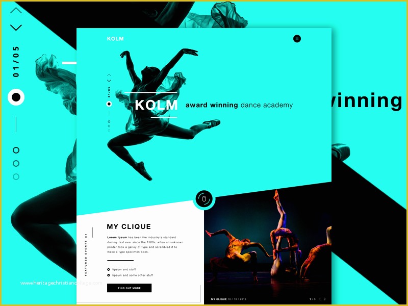 Free Website Templates for Dance Academy Of Kolm Dance Academy V2 Updated by Robert Berki Dribbble