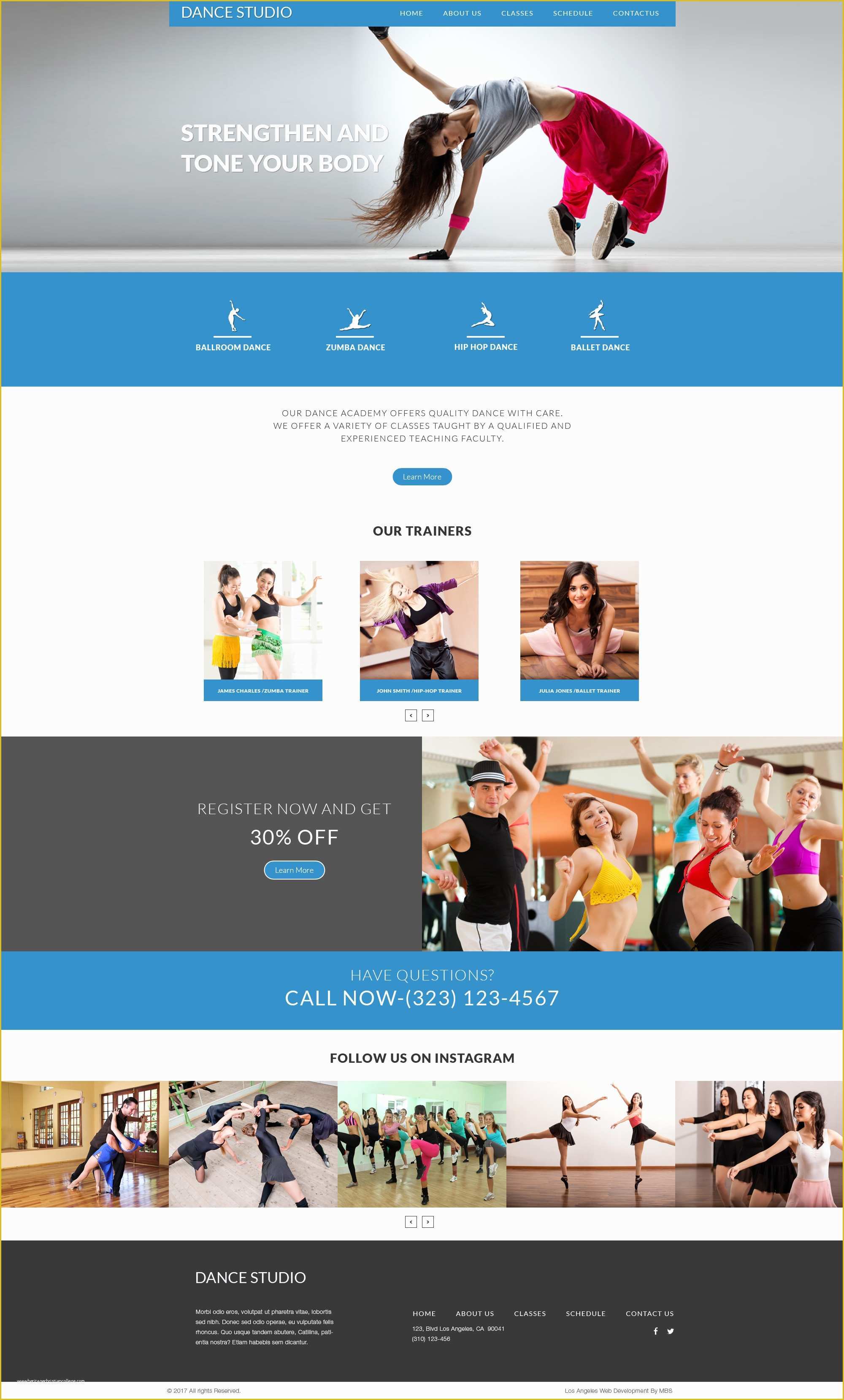 Free Website Templates for Dance Academy Of Yoga Studio Website Design Fitness Web Design