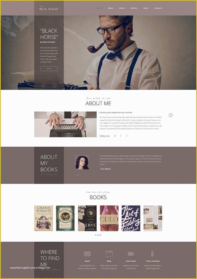 58 Free Website Templates for Writers
