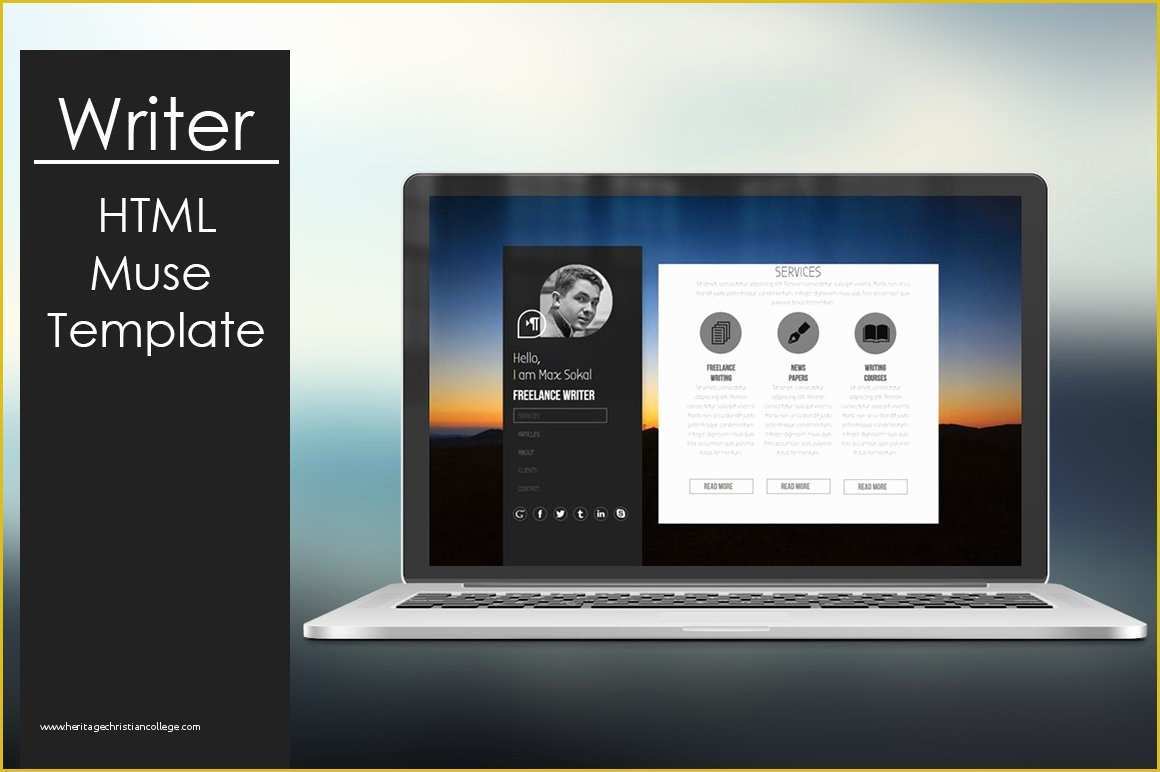 Free Website Templates for Writers Of Writer HTML Muse Template Website Templates Creative