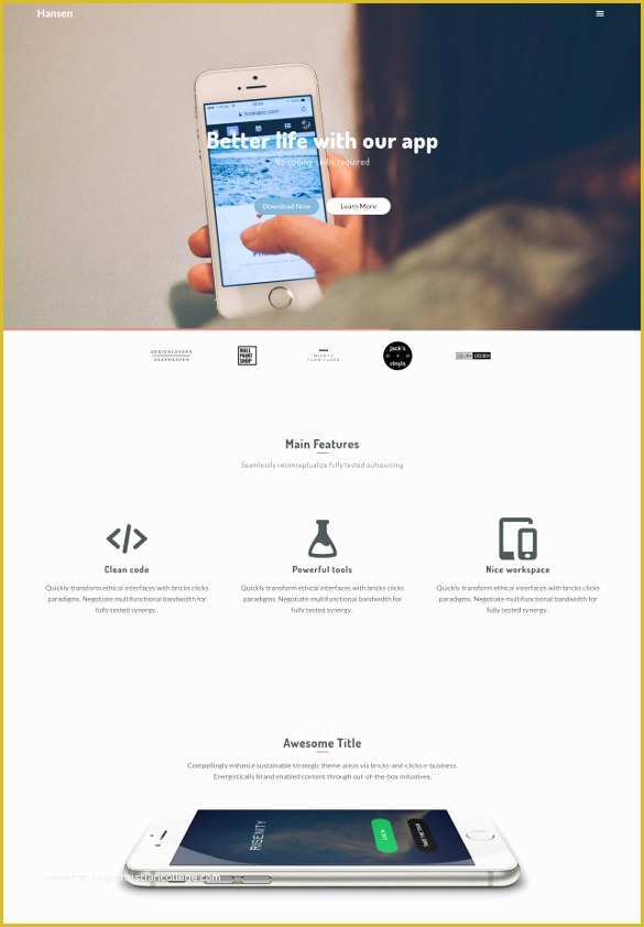 Free Website Templates HTML5 Of 31 HTML5 Website themes &amp; Templates