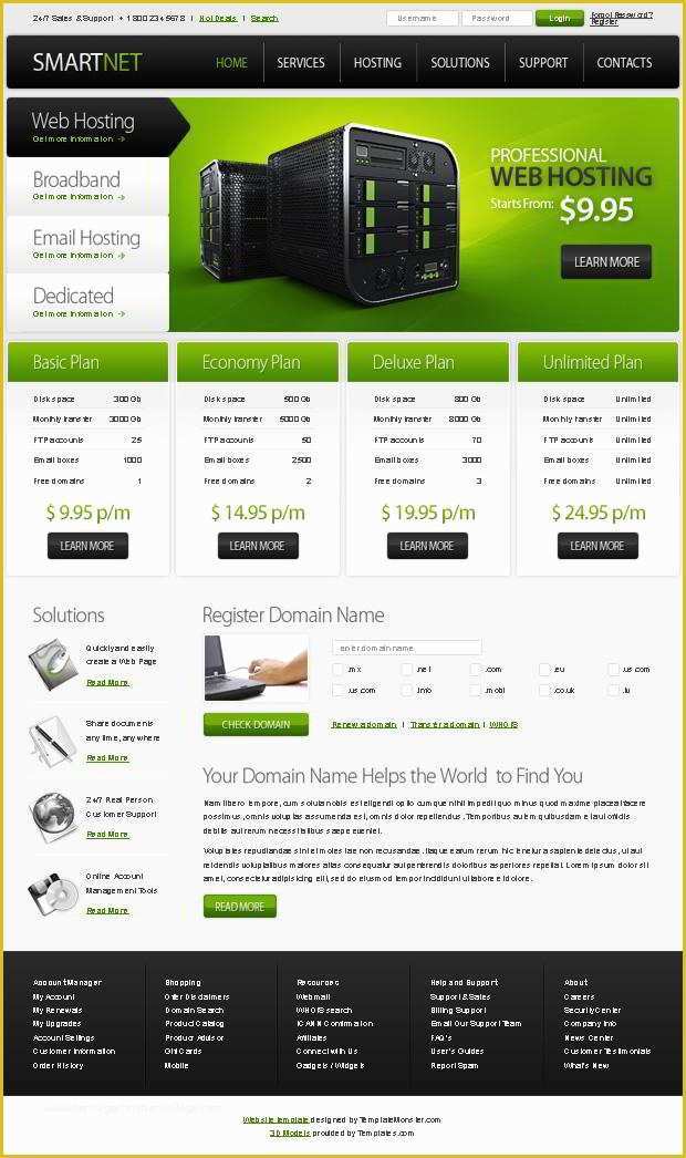 Free Website Templates HTML5 Of Free HTML5 Template for Hosting Website Monsterpost