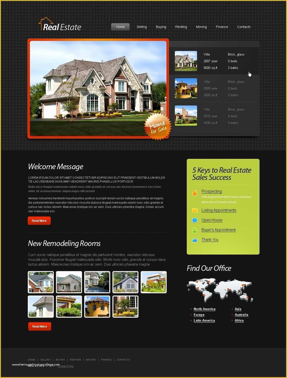 Free Website Templates HTML5 Of Free HTML5 Template Real Estate Website