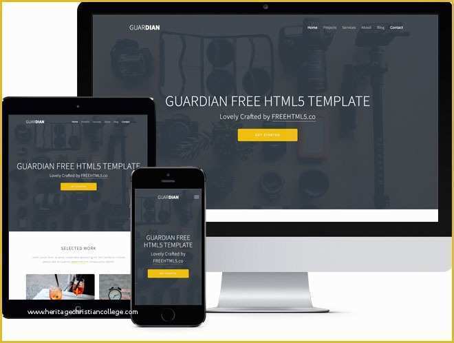 Free Website Templates HTML5 Of Guardian Free HTML5 Bootstrap Template