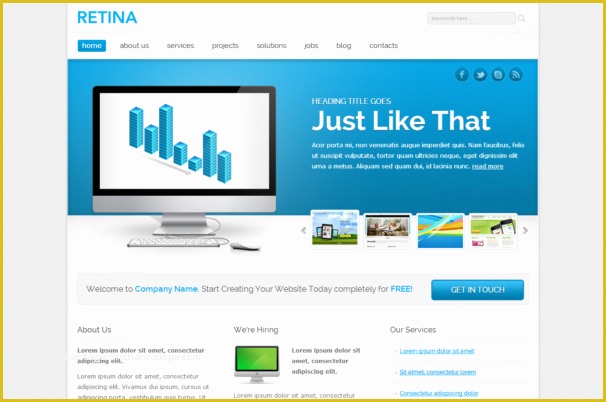 Free Website Templates HTML5 Of Retina Responsive HTML5 theme HTML5xcss3