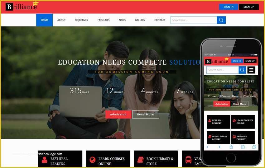 Free Website Templates Mobile Compatible Of Eduma A Video Background Education Bootstrap Responsive