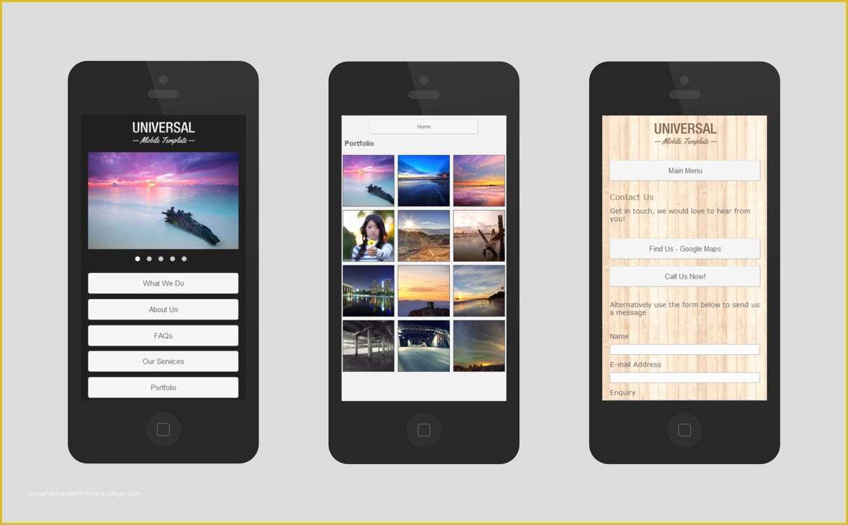 Free Website Templates Mobile Compatible Of Universal Mobile