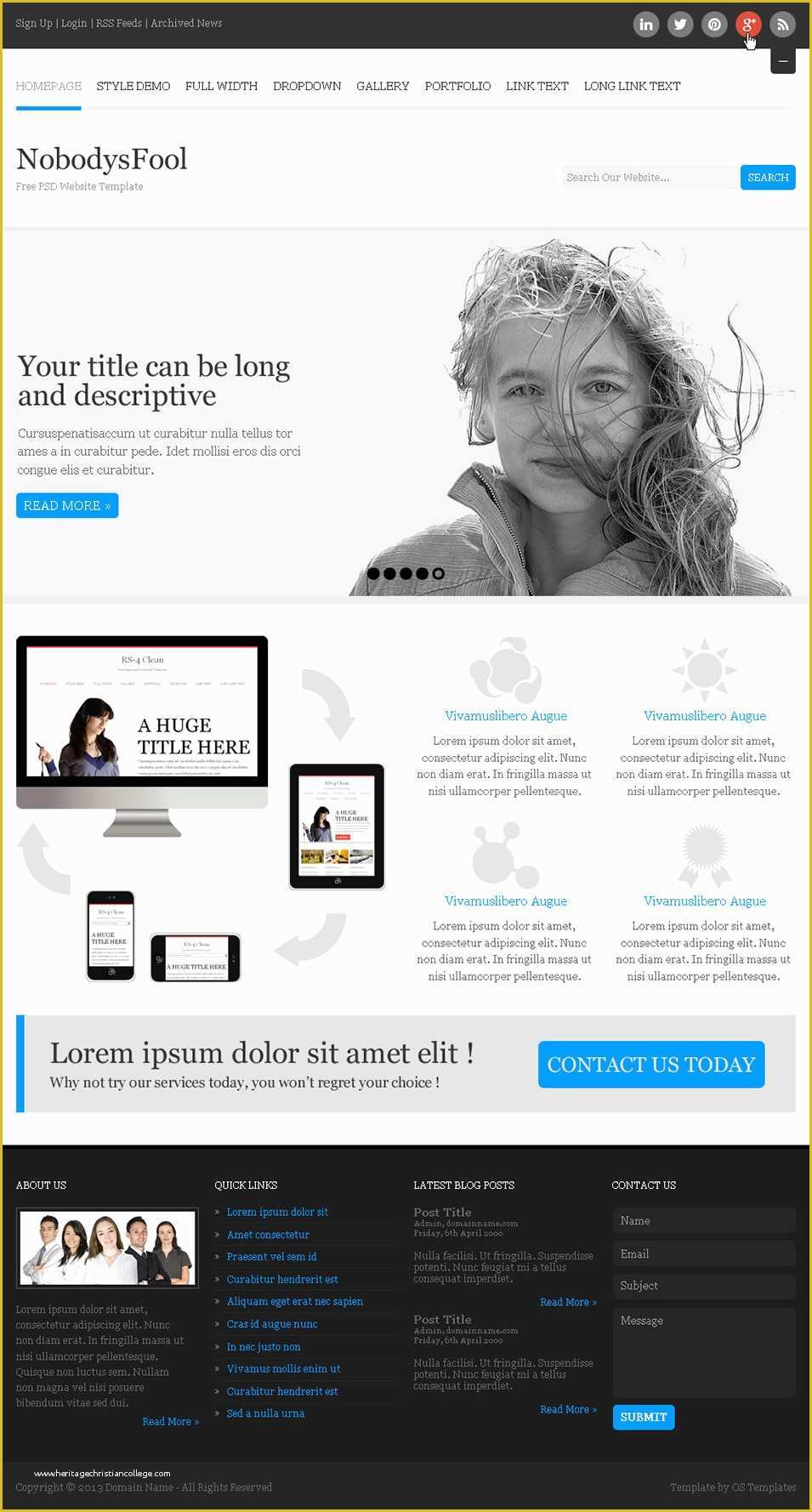 Free Website Templates Of 60 Free Psd Website Templates