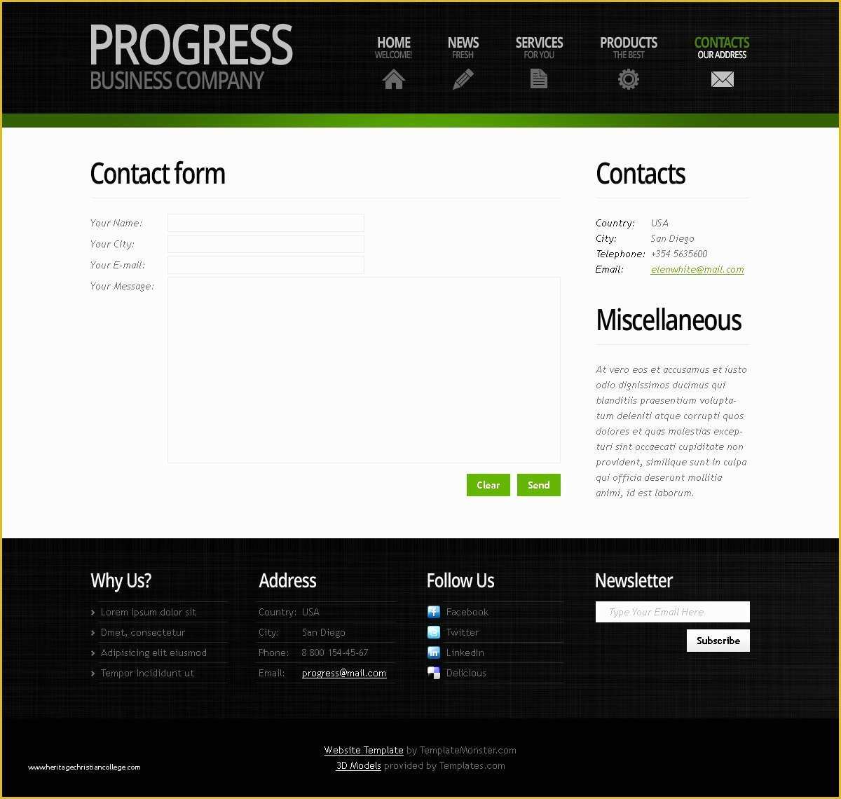 Free Website Templates Of Free Business Website Template with Header Slider