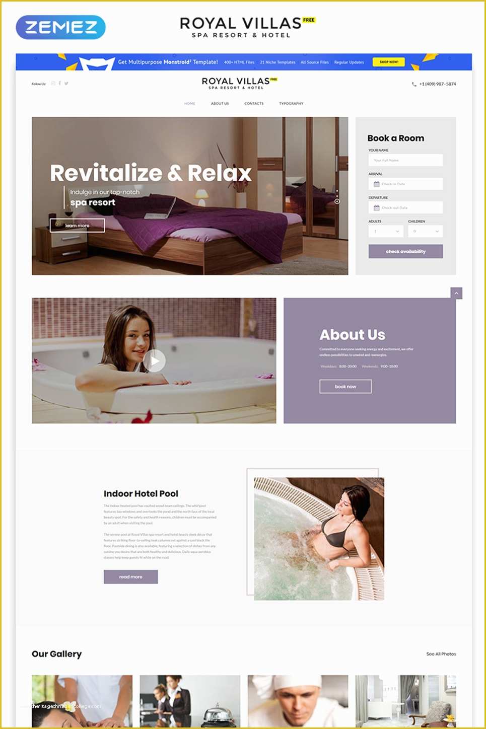 Free Website Templates Of Free Hotel Website Template