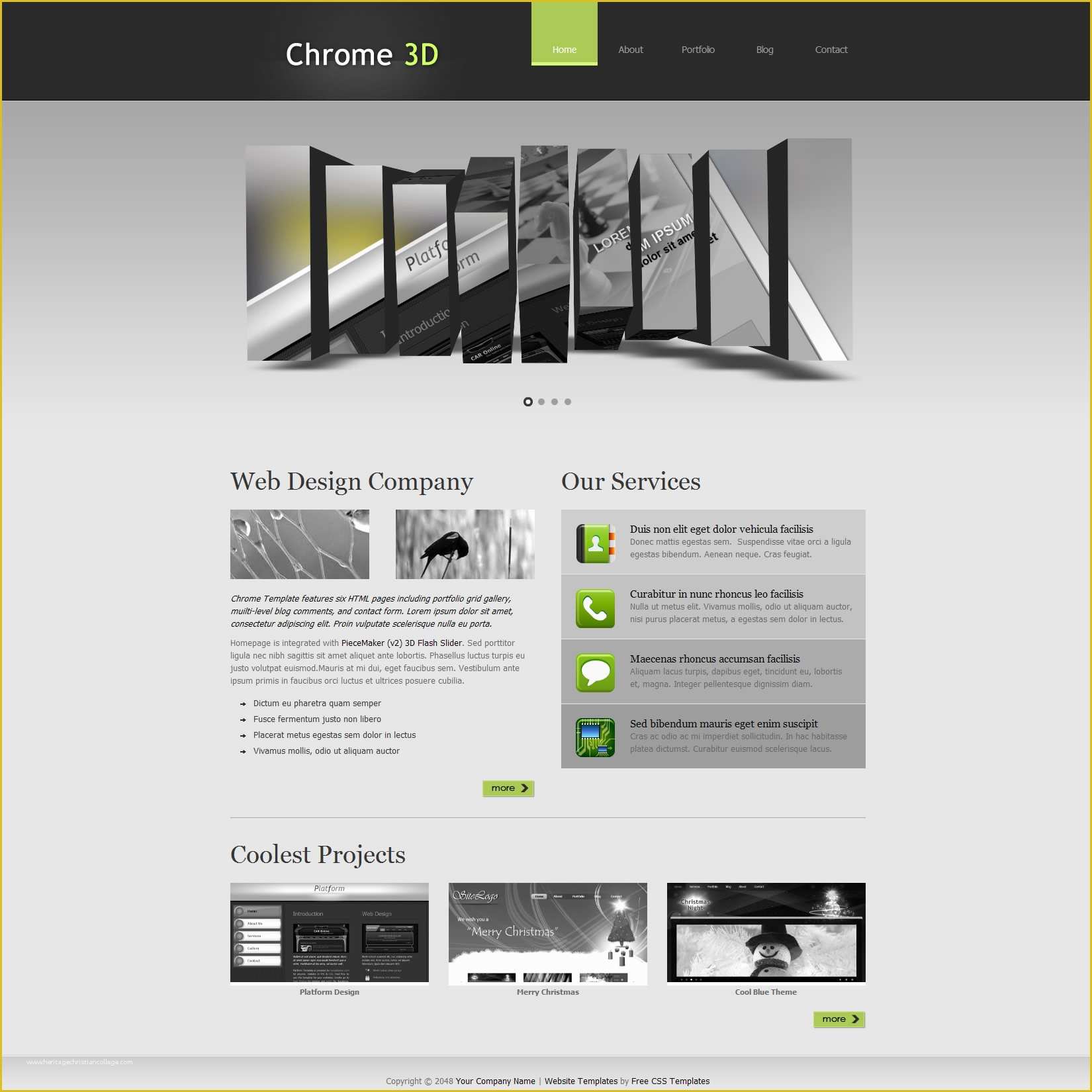 Free Website Templates Of Free Template 281 Chrome