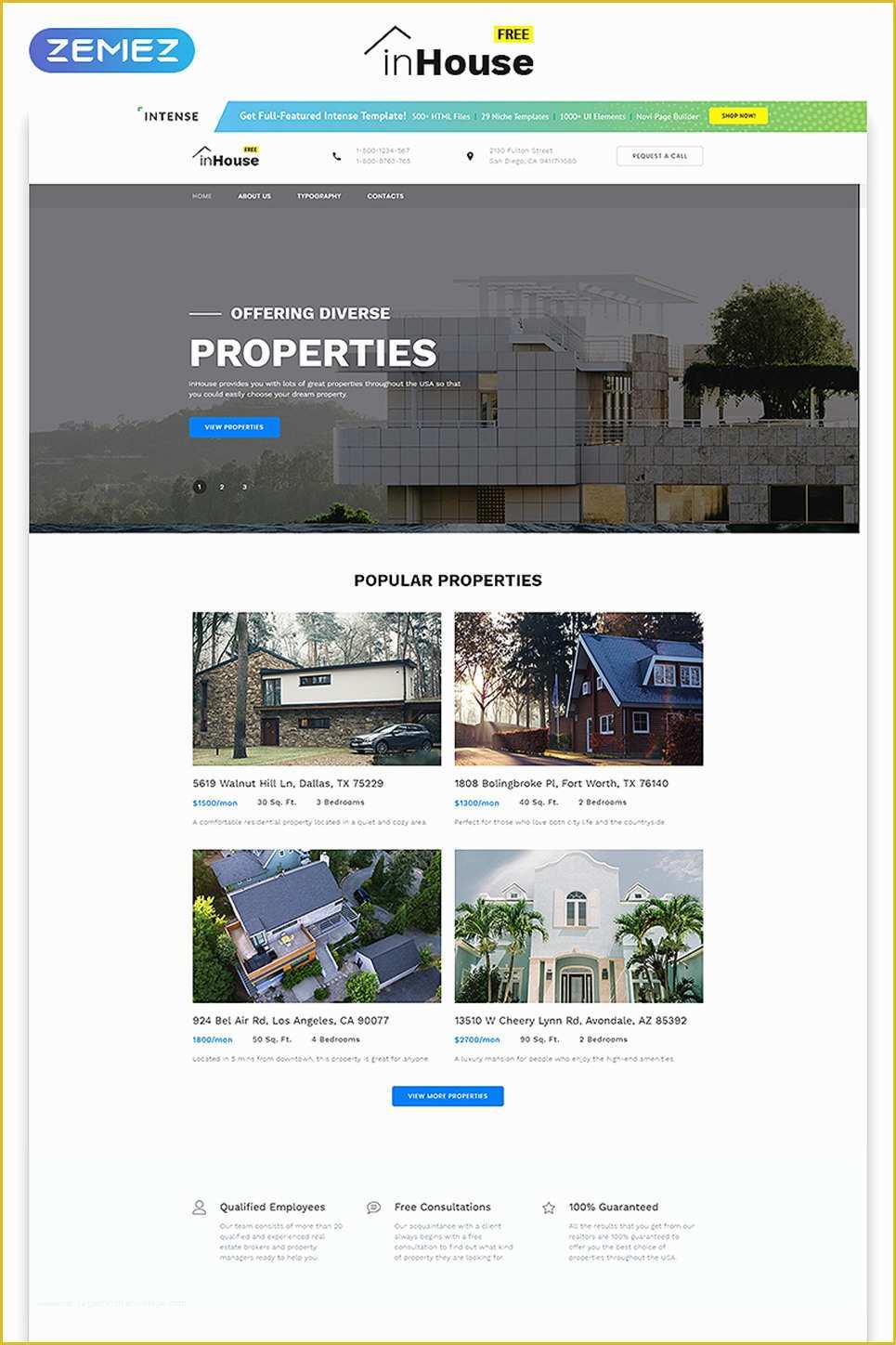 Free Website Templates Of Free Website Template Real Estate