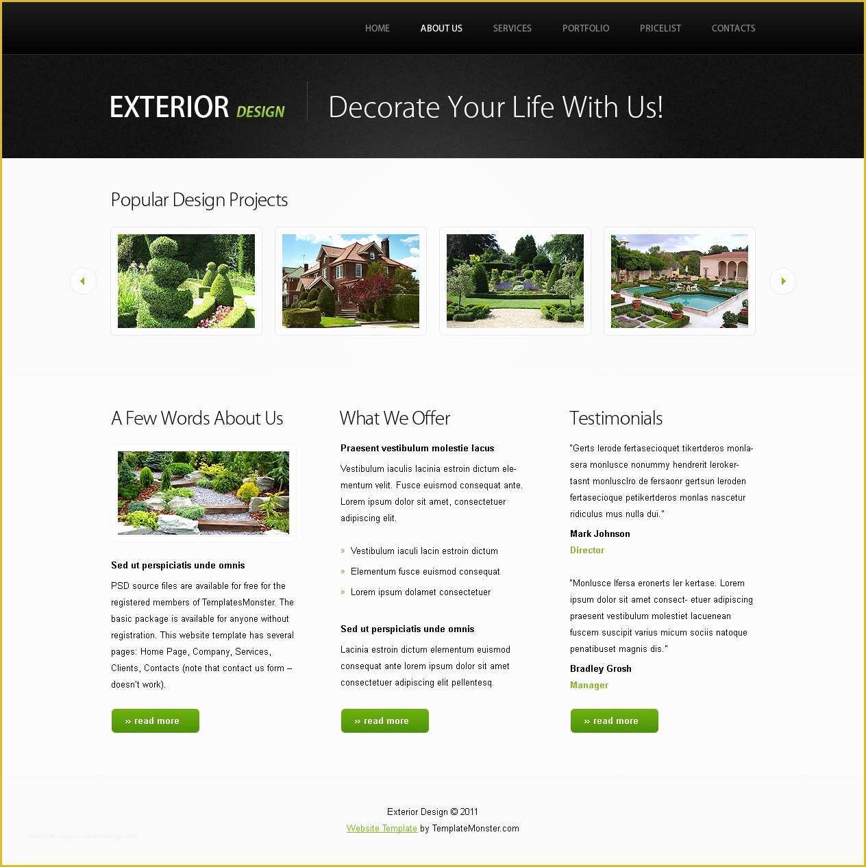 Free Website Templates Of Free Website Template W Jquery Slideshow Design