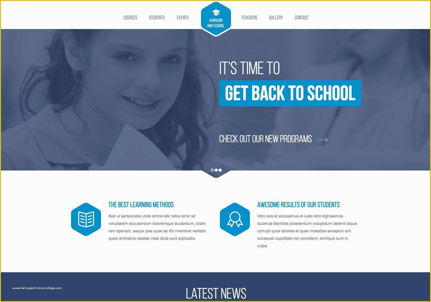 Free Website Templates Of High School Responsive Website Template