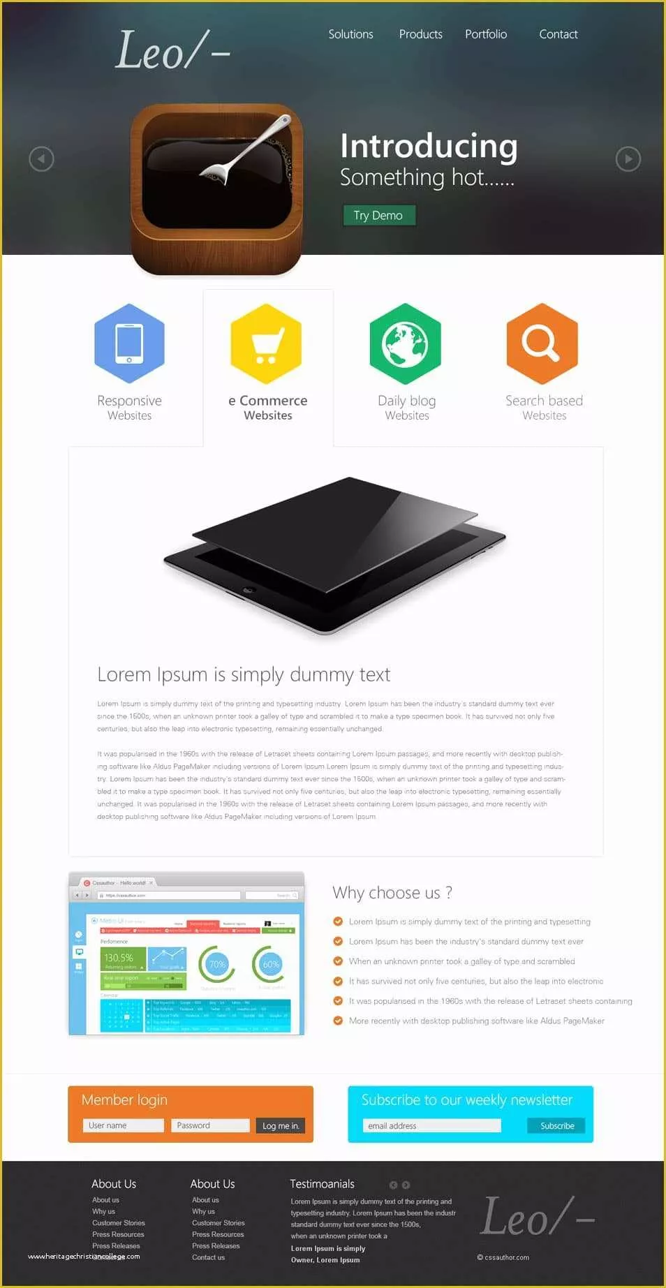 Free Website Templates Of Latest Free Web Page Templates Psd Css Author