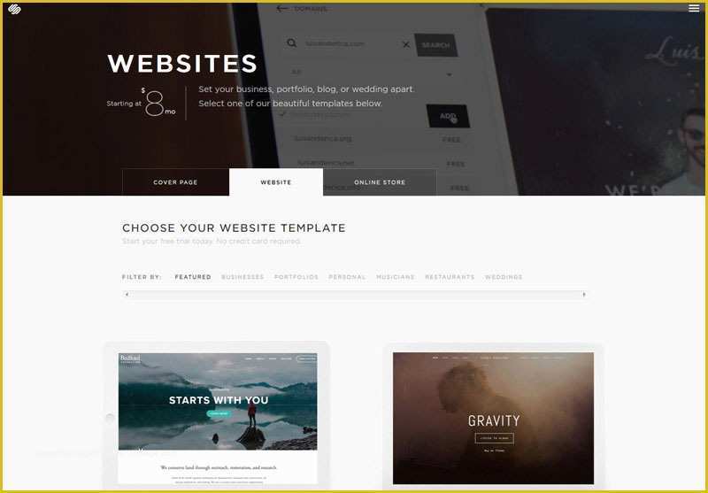 Free Website Templates Squarespace Of 45 Of the Easiest Website Builder Collection In 2016