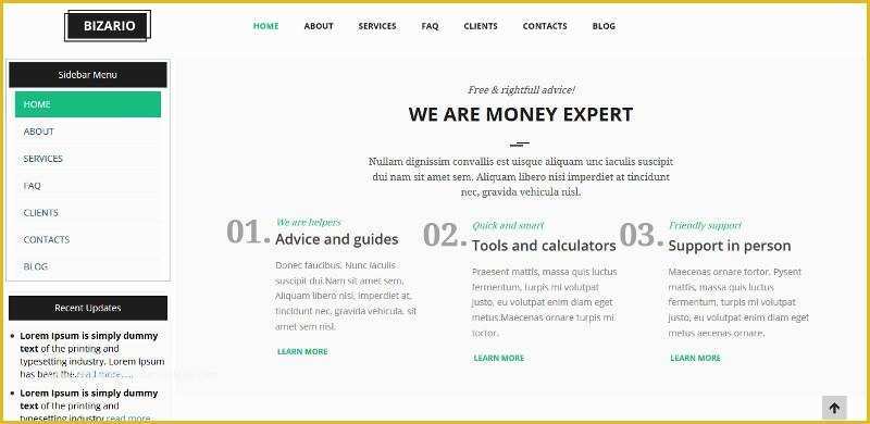 Free Website Templates with Sidebar Menu Of 8 Types Of Modern Navigation Menus for Websites