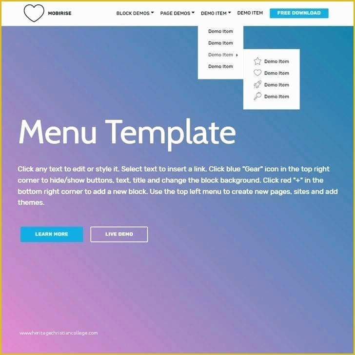 42 Free Website Templates with Sidebar Menu