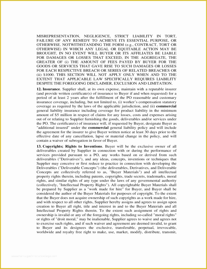 Free Website Terms and Conditions Template Usa Of Standard Purchase Terms and Conditions Free Download