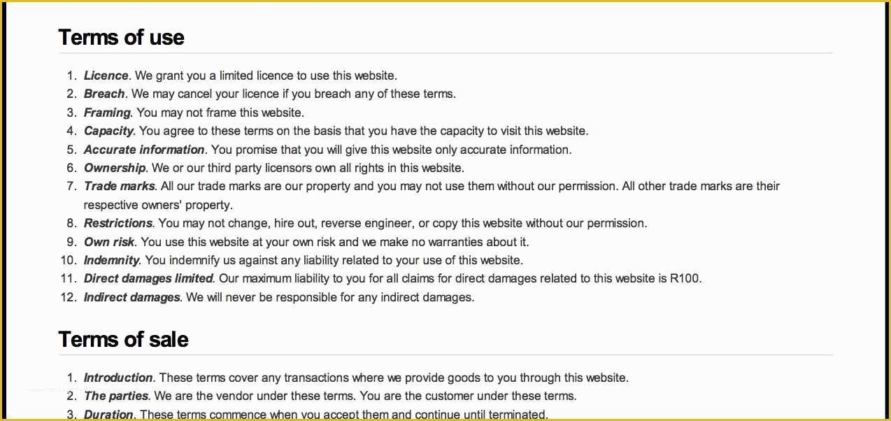 Free Website Terms and Conditions Template Usa Of Termly Saas Terms and Conditions Template Website Terms