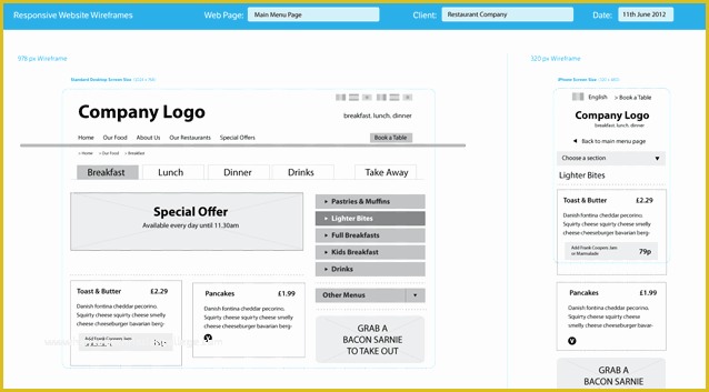 Free Website Wireframe Templates Of 18 Wireframing tools and Resources for Responsive Design