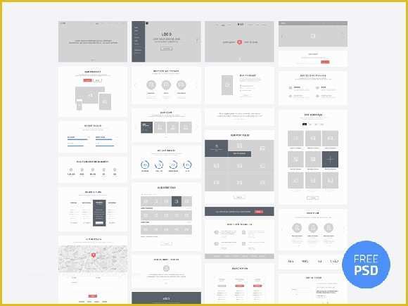 Free Website Wireframe Templates Of E Page Website Wireframes Psd Freebiesbug