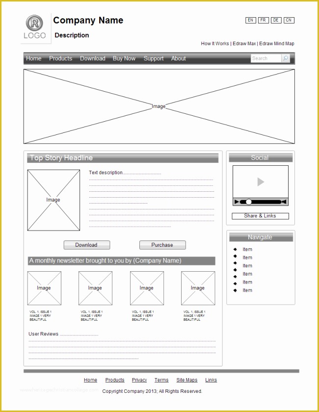 Free Website Wireframe Templates Of Fresh Website Wireframe Examples for Web Design