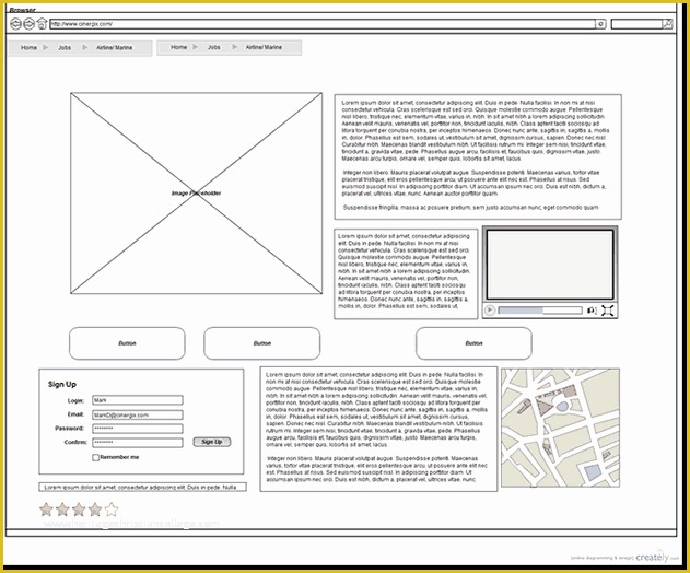 Free Website Wireframe Templates Of New Project Management &amp; Web Design Templates Creately Blog