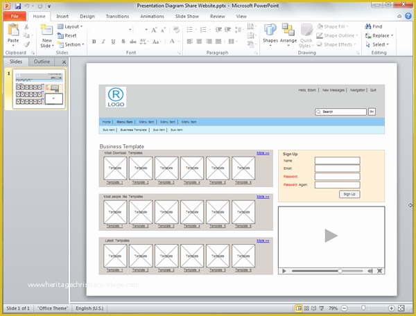 Free Website Wireframe Templates Of Powerpoint Wireframe Template