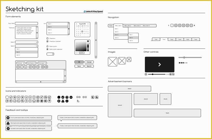 Free Website Wireframe Templates Of Sketching & Wireframing Kit is A Free Set Of Elements for