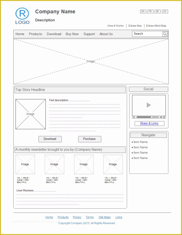 Free Website Wireframe Templates Of Website Design Wireframe Examples and Templates