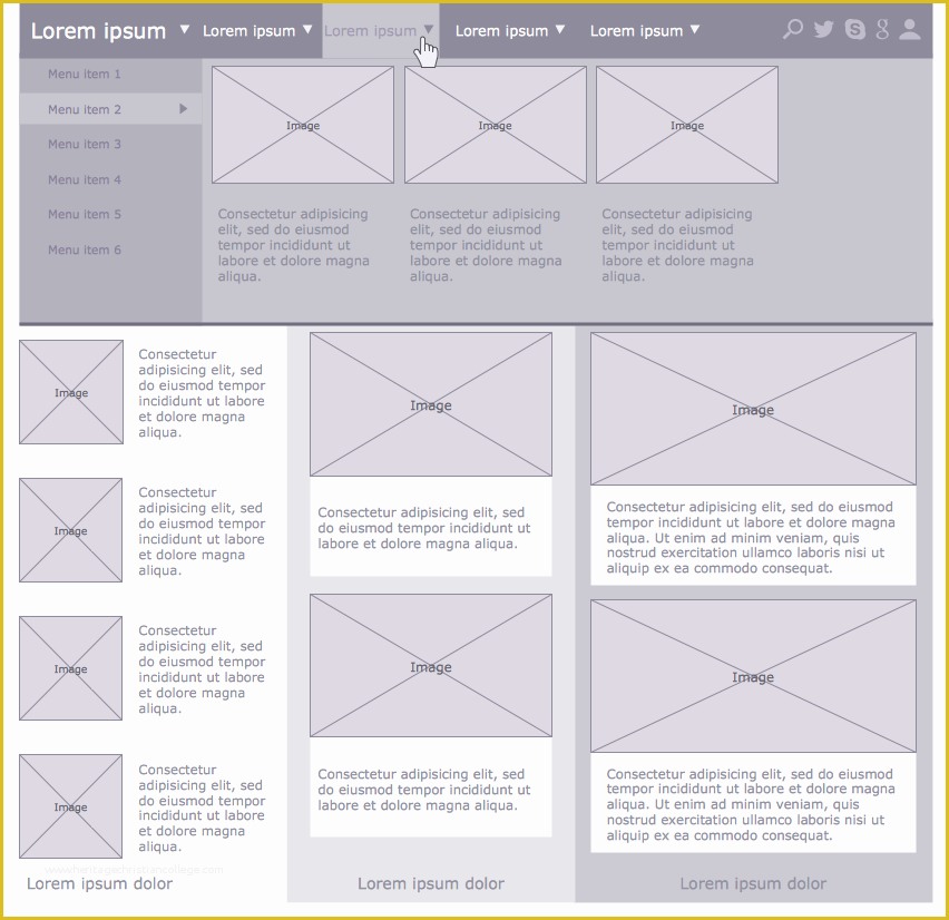 Free Website Wireframe Templates Of Wireframe Examples