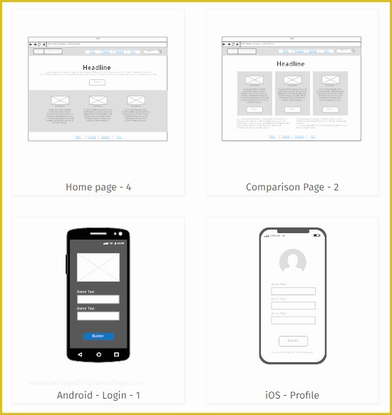Free Website Wireframe Templates Of Wireframe tool Get Free Wireframe Templates and Symbols