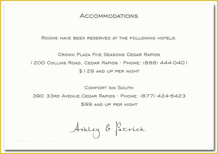 Free Wedding Accommodation Card Template Of 17 Best Ideas About Ac Modations Card On Pinterest