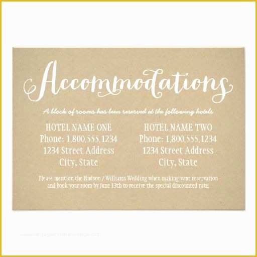 Free Wedding Accommodation Card Template Of 25 Best Ideas About Ac Modations Card On Pinterest