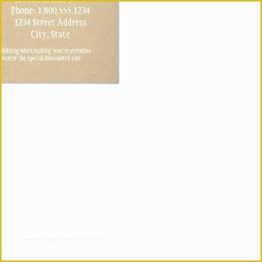 Free Wedding Accommodation Card Template Of Hotel Ac Modation Card Kraft Brown