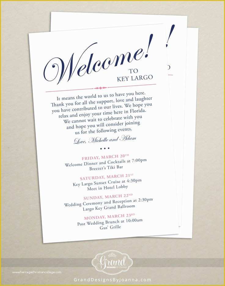 Free Wedding Accommodation Card Template Of Itinerary Cards for Wedding Hotel Wel E Bag Printed