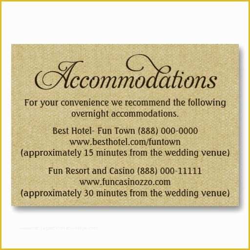 Free Wedding Accommodation Card Template Of Wedding Ac Modations Cards