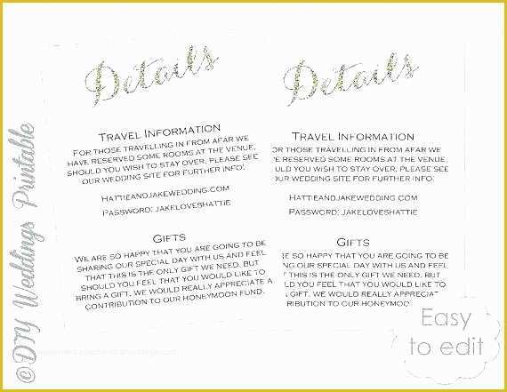 Free Wedding Accommodation Card Template Of Wedding Details Card Template Invitation Wording