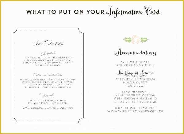 Free Wedding Accommodation Card Template Of Wedding Information Card Template Ac Modations Hotel