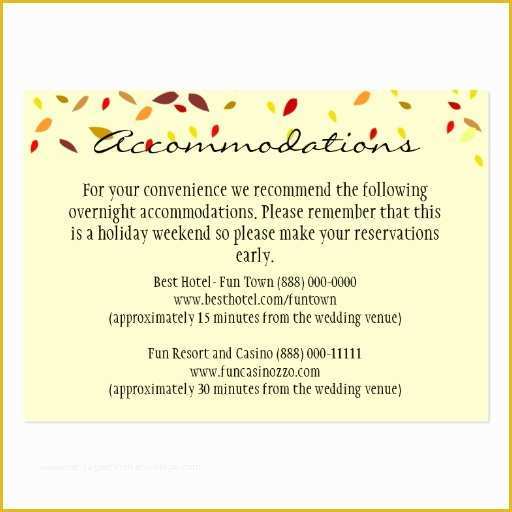 Free Wedding Accommodation Card Template Of Wedding Invitation Wording Wedding Invitation Templates Hotel