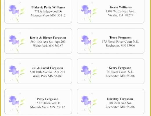 Free Wedding Address Label Templates Of 8 Wedding Address Label Template Excel Sampletemplatess