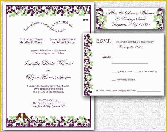 Free Wedding Address Label Templates Of Items Similar to Wedding Invitation Rsvp Card & Return