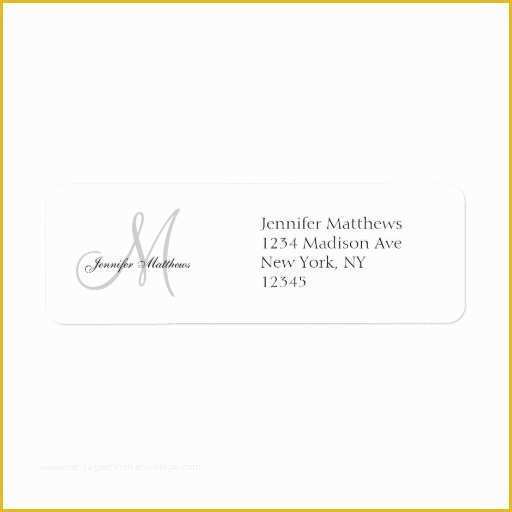 Free Wedding Address Label Templates Of Return Address Labels & Templates