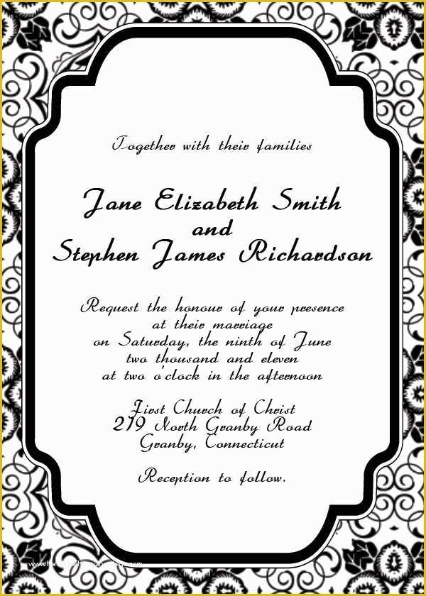 Free Wedding Announcement Templates Download Of Free Printable Wedding Invitation Templates