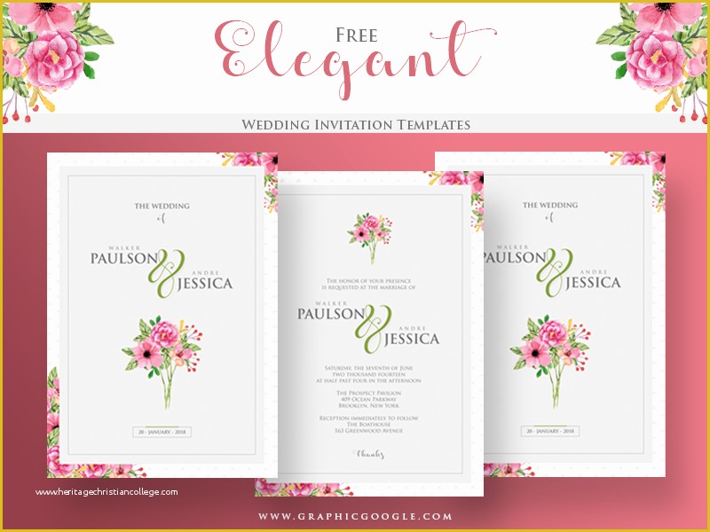 Free Wedding Blogger Templates Of Free Elegant Wedding Invitation Templates by Graphic